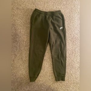 Nike Fleece Joggers (Olive Green)